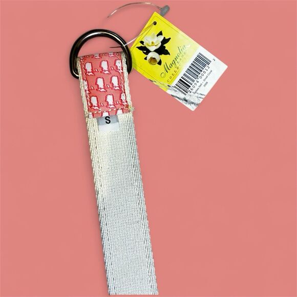 Brand New The Masters Augusta National Logo Pink D Ring Best Size Small 42” Long - Picture 6 of 6